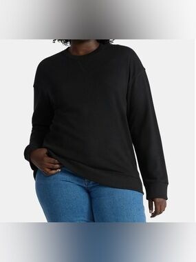 Time and Tru Black Crewneck Sweater